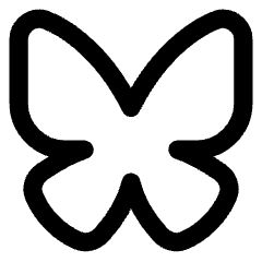 Bluesky Logo Icon from Core Line Set