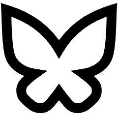 Bluesky Logo Icon from Sharp Line Set