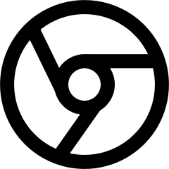 Chrome Logo Icon from Sharp Line Set