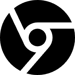 Chrome Logo Icon from Sharp Solid Set