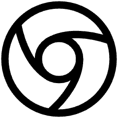 Chrome Logo Icon from Plump Line Set