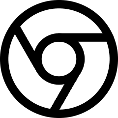 Chrome Logo Icon from Core Line Set