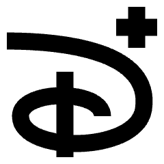 Disney Plus Logo Icon from Sharp Solid Set