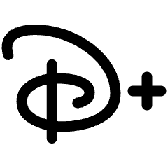 Disney Plus Logo Icon from Plump Line Set
