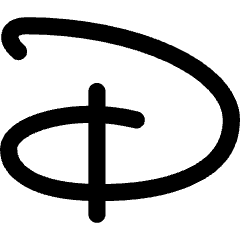 Disney Plus Logo Icon from Flex Line Set