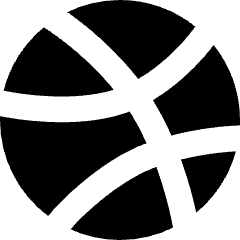 Dribble Logo Icon from Core Solid Set