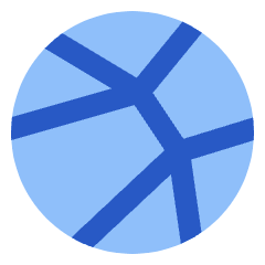 Dribble Logo Icon from Sharp Flat Set