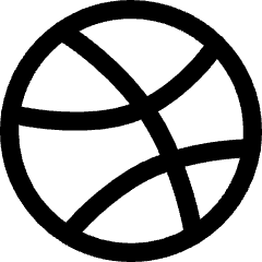 Dribble Logo Icon from Core Line Set