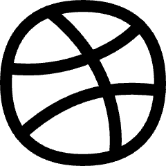 Dribble Logo Icon from Flex Line Set