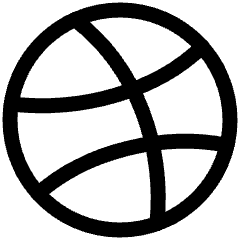 Dribble Logo Icon from Plump Line Set