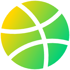 Dribble Logo Icon from Plump Gradient Set