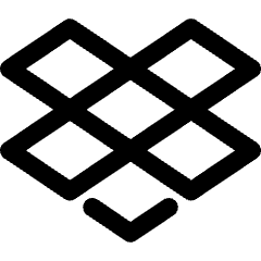 Dropbox Logo Icon from Core Line Set