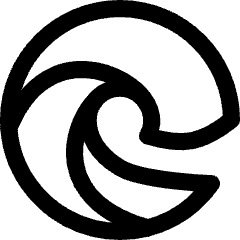 Edge Logo Icon from Core Line Set