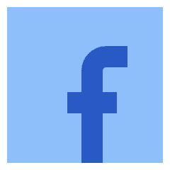 Facebook Logo 1 Icon from Sharp Flat Set