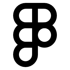 Figma Logo Icon from Sharp Line Set