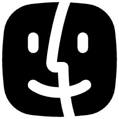 Finder Logo Icon from Flex Solid Set