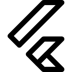 Flutter Logo Icon from Core Line Set
