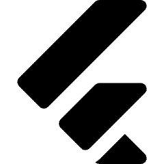 Flutter Logo Icon from Core Solid Set