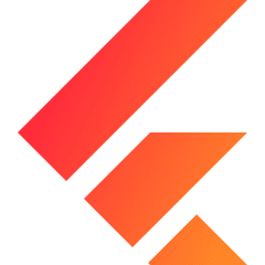Flutter Logo Icon from Sharp Gradient Set