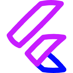Flutter Logo Icon from Flex Neon Set