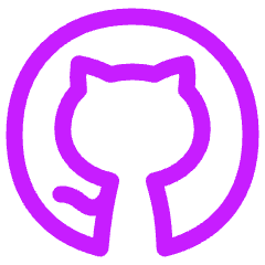 Github Logo Icon from Plump Neon Set