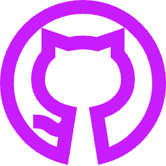 Github Logo Icon from Sharp Neon Set