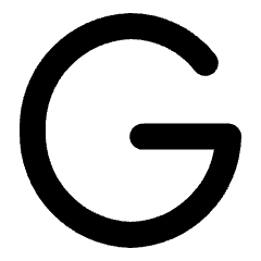 Google Logo Icon from Micro Line Set