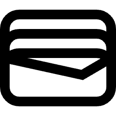 Google Wallet Logo Icon from Sharp Line Set