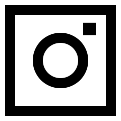 Instagram Logo Icon from Sharp Line Set