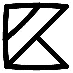 Kotlin Logo Icon from Flex Line Set