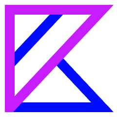 Kotlin Logo Icon from Sharp Neon Set