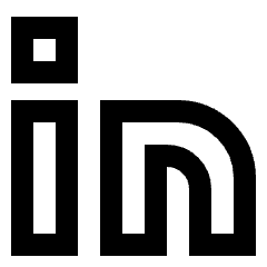 Linkedin Logo Icon from Sharp Line Set