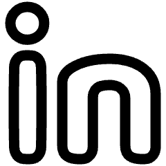 Linkedin Logo Icon from Plump Line Set