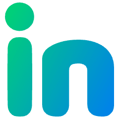 Linkedin Logo Icon from Plump Gradient Set