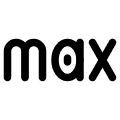 Max Logo Icon from Plump Line Set