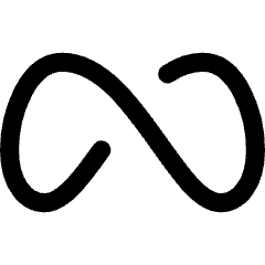 Meta Logo Icon from Core Line Set