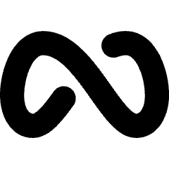 Meta Logo Icon from Core Solid Set