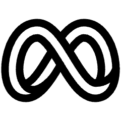Meta Logo Icon from Plump Line Set