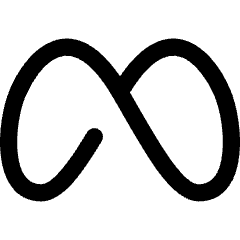 Meta Logo Icon from Flex Line Set