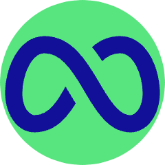 Meta Logo Icon from Sharp Pop Set