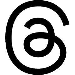 Meta Thread Logo Icon from Sharp Line Set