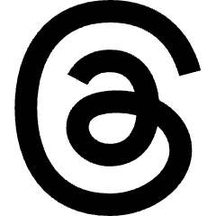 Meta Thread Logo Icon from Sharp Solid Set