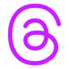 Meta Thread Logo Icon from Plump Neon Set