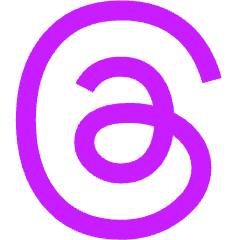 Meta Thread Logo Icon from Sharp Neon Set