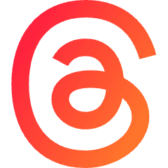 Meta Thread Logo Icon from Sharp Gradient Set