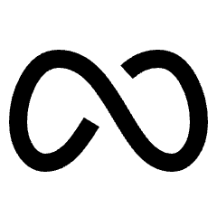 Meta Logo Icon from Sharp Line Set