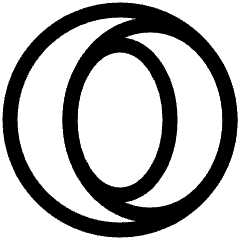 Opera Logo Icon from Plump Line Set