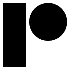 Patreon Logo Icon from Sharp Solid Set