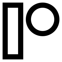 Patreon Logo Icon from Sharp Line Set