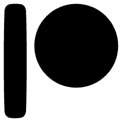 Patreon Logo Icon from Plump Solid Set